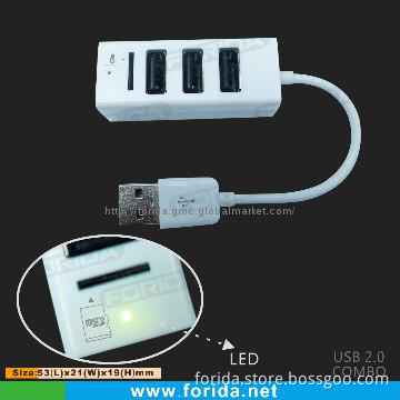 usb hub card reader combo  with TF card slot
